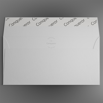 Enveloppe DL Conqueror Connoisseur Wove Soft White Boîte de 250 pièces