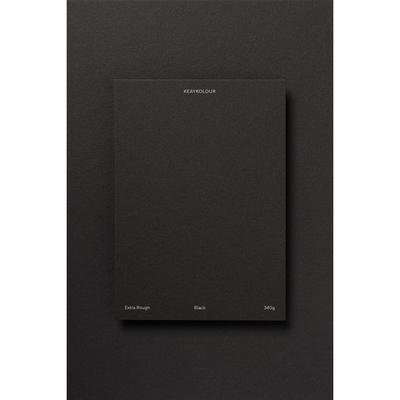 Keaykolour Extra Rough Black 340g/m² 700mm x 1000mm Paquet de 50 feuilles
