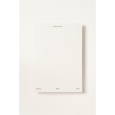 Keaykolour Buckram White 340g/m² 700mm x 1000mm Paquet de 50 feuilles