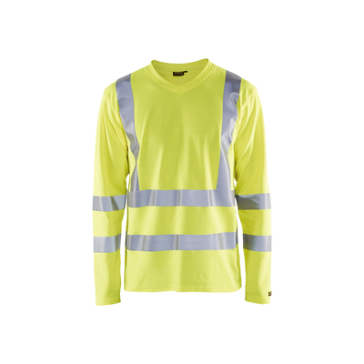 BLAKLADER T-shirt manches longues col V haute-visibilité anti-UV