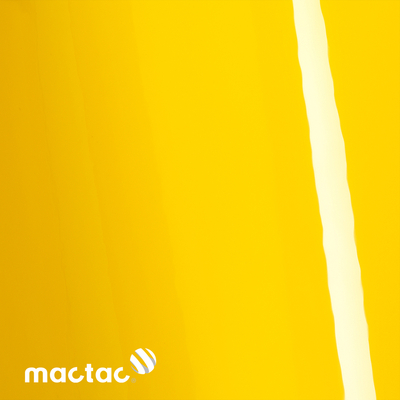 MACtac, ColourWrap, brillant, PVC, Saffron yellow G13, 80µm, 1520mm x 25.00m, diamètre mandrin: 76mm, Bubble free permanent, Boîte de 1 rouleau, CW/G13