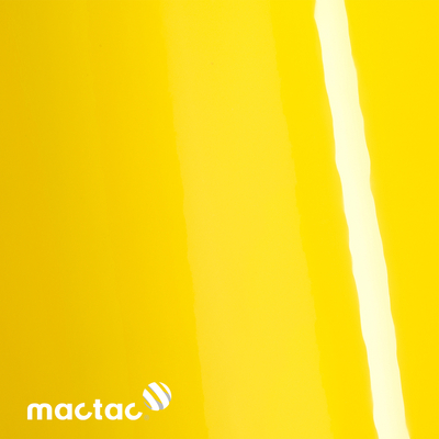 MACtac, ColourWrap, PVC, Yellow G12, 80µm, 1520mm x 25.00m, diamètre mandrin: 76mm, Bubble free permanent, Boîte de 1 rouleau, CW/G12