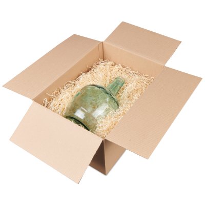 Fibre de bois - solution de calage ecologique- economique- Protection des produits- emballage d'objet fragile- reutilisable- Conditionnement - Antalis