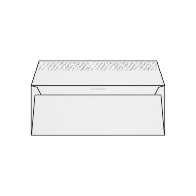 Enveloppe DL 110 x 220 mm sans fenêtre Conqueror Stonemarque, gaufrage pierre blanc diamant, strip, patte droite 120g/m2, contient du coton