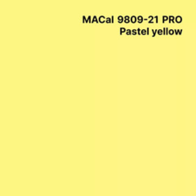 Adhésif de découpe MACal, 9800 Pro, brillant, PVC, 9809.21 jaune pastel, 66µm, 1230mm x 50m