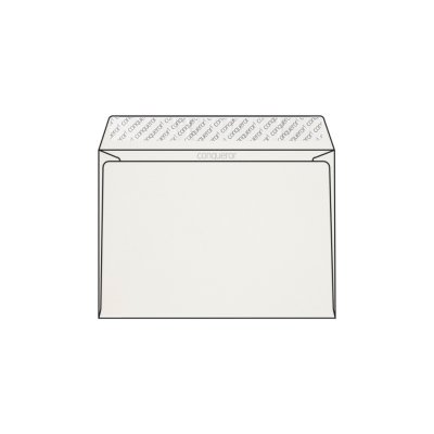 Enveloppe C5 162 x 229 mm sans bande sans fenêtre Conqueror Wove, vélin blanc, strip, patte droite, 120g/m2