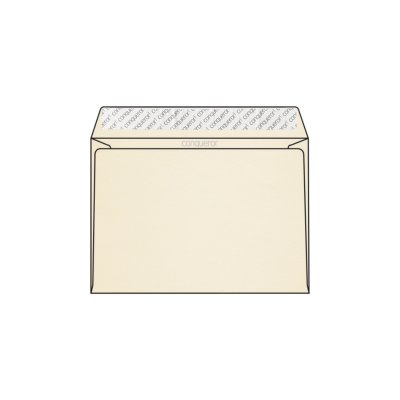 Enveloppe C5 162 x 229 mm sans fenêtre Conqueror Wove, vélin, crème, strip patte droite, 120g/m2