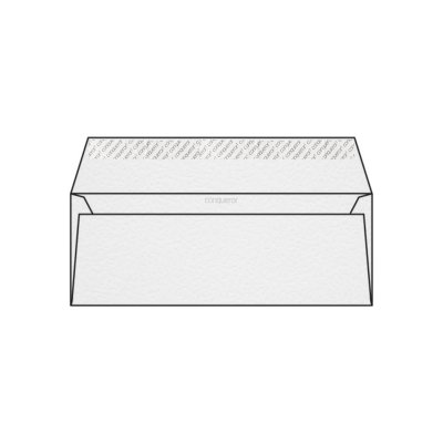Enveloppe DL 110 x 220 mm sans bande sans fenêtre Conqueror Contour, martelé blanc diamant, strip, patte droite 120g/m2, contient du coton