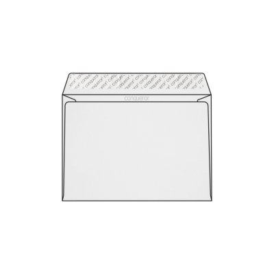 Enveloppe C5 162 x 229 mm sans bande sans fenêtre Conqueror CX22, lisse blanc diamant, strip, patte droite 120g/m2, contient du coton