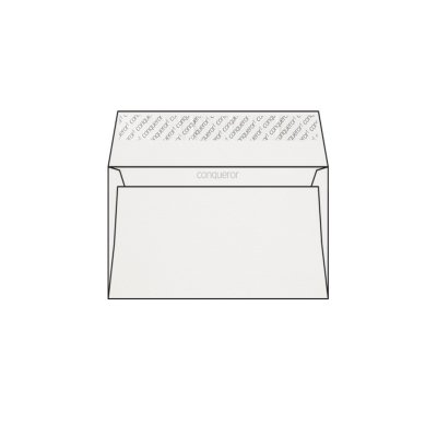 Enveloppe C6 Conqueror Wove Brillant White 120g/m², avec fourreau Boîte de 500 pièces