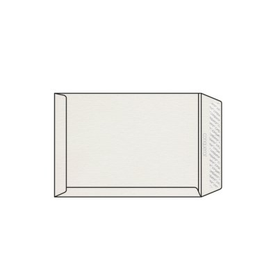 Pochette C4 229 x 324 mm sans bande sans fenêtre Conqueror vergé, vergé blanc, strip, patte droite, 120g/m2 contient du coton