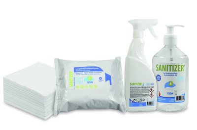 Savon, gel désinfectant, et distributeurs