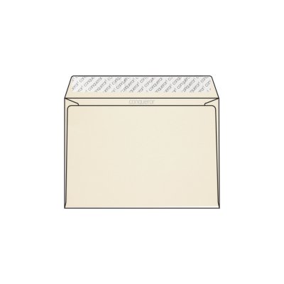 Enveloppe C5 162 x 229 mm sans bande sans fenêtre Conqueror Iridescent, vélin irisé, ivoire doré, strip, patte droite 120g/m2, contient du coton