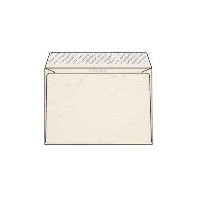 Enveloppe C5 162 x 229 mm sans bande sans fenêtre Conqueror vergé, vergé blanc nacré, strip, patte droite 120g/m2, contient du coton