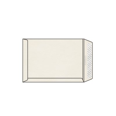 Enveloppe C4 229 x 324 mm sans fenêtre Conqueror Bamboo, Banded, sans filigrane vélin, Natural white, strip patte droite, 120g/m2