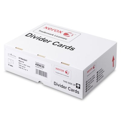 Intercalaires Xerox Standard Ordre Normal- Blanc- Couleur- de 3 à 12 positions- Impression laser couleur - Laser noir et blanc- Antalis