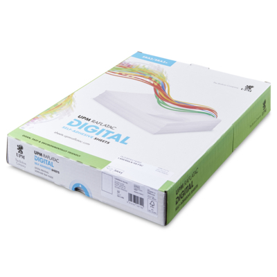 Etiquette auto-adhesive - Raflatac Lasersilk HS- pleine page - pre-decoupees rondes -rectangulaires Impression numerique- Antalis