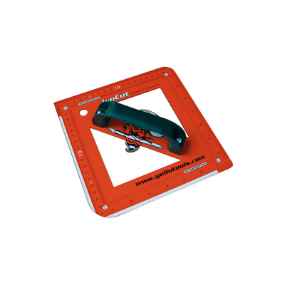 Yellotools, Ivo Cut, orange Boîte de 1 pièce, REGLEDECOUPEANGLE