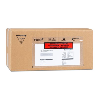 Pochette Porte-Document Master'in Performance Transparent Imprimé rouge et noir 140 mm x 240 mm - Plié en 3