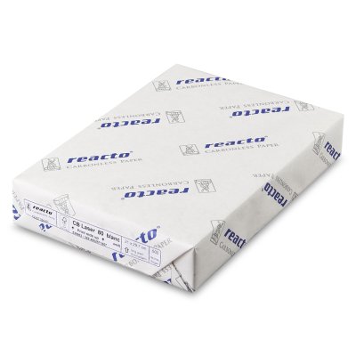 Papier Reacto Laser CB ; Gamme d'autocopiants 1er feuillet pour impression numerique Laser Toner ; Feuille et bobine; Antalis
