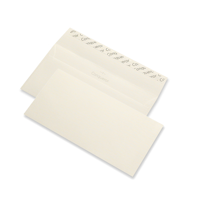 Enveloppe DL Conqueror Wove Oyster 120g/m², avec fourreau Boîte de 500 pièces