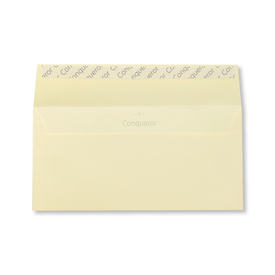 Enveloppe DL Conqueror Laid Vellum 120g/m², avec fourreau Boîte de 500 pièces