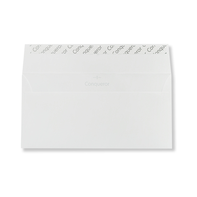 Enveloppe DL Conqueror Wove Diamond White 120g/m², avec fourreau Boîte de 500 pièces