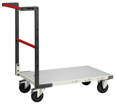 Chariot FIMM flat-pack dossier fixe 850 x 500 mm plateau mélaminé roues caoutchouc 250 kg