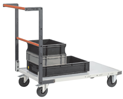 Chariot FIMM flat-pack dossier fixe 1000 x 600 mm plateau mélaminé roues caoutchouc 250 kg