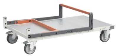 Chariot FIMM flat-pack dossier repliable 1000 x 600 mm plateau mélaminé roues TPE 250 kg