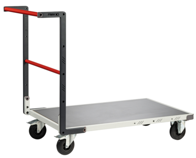 Chariot FIMM flat-pack dossier fixe, 1000 x 600 mm, plateau tôle, roues caoutchouc, 250 kg