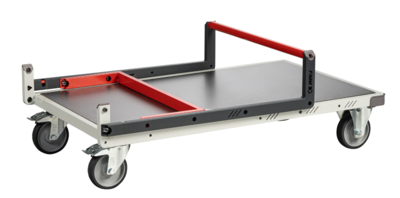 Chariot FIMM flat-pack dossier repliable, 1000 x 600 mm, plateau tôle, roues TPE, 250 kg