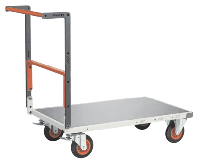 Chariot FIMM flat-pack dossier repliable 1000 x 600 mm plateau tôle roues caoutchouc 400 kg