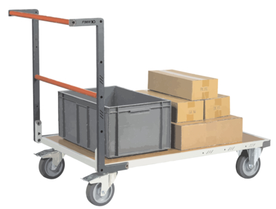 Chariot FIMM flat-pack dossier fixe 1200 x 800 mm plateau médium roues caoutchouc 400 kg