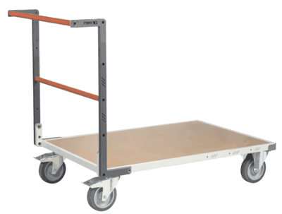 Chariot FIMM flat-pack dossier fixe 1200 x 800 mm plateau médium roues TPE 400 kg