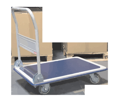 Chariot FIMM dossier repliable plateau tôle antidérapant 300 kg