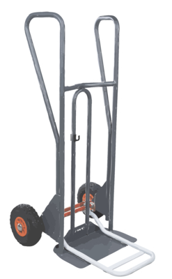 Diable DBA poignées fermées FIMM bavette mixte roues pneumatiques 350 kg