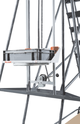 Monte-charge pour escabeau à immobilisation automatique FIMM, 15 marches