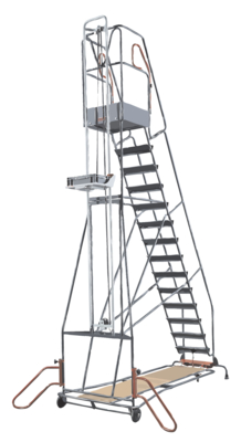 Monte-charge pour escabeau à immobilisation automatique FIMM, 15 marches