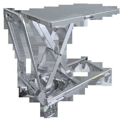 Table élévatrice manuelle inox 304 Bishamon®, 150 kg