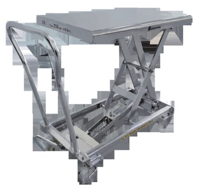 Table élévatrice manuelle inox 304 Bishamon®, 250 kg