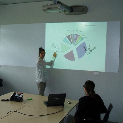 3M, Di-Noc, mat, Whiteboard, PVC PWF-500, 230µm 1220mm x 30.00m diamètre mandrin: 76mm adhésif permanent, Boîte de 1 rouleau PWF500/1.22