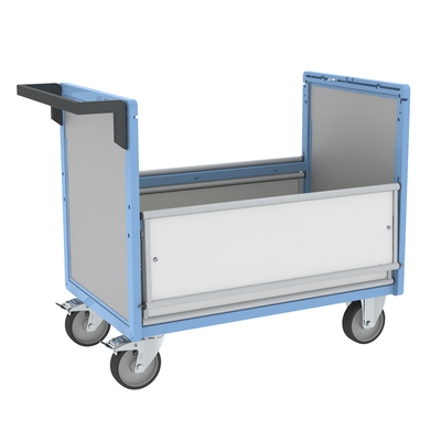 Chariot conteneur PP alvéolaire sans toit FIMM, 1000 x 600 mm, 500 kg