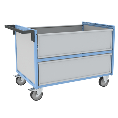 Chariot conteneur PP alvéolaire sans toit FIMM, 1200 x 800 mm, 500 kg