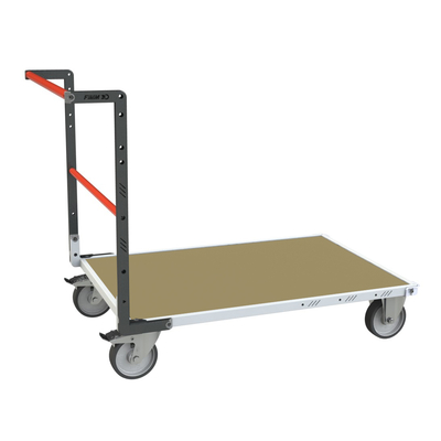 Chariot modulaire tube 1 dossier, plateau bois 1200 x 800 mm, 500 kg, FIMM