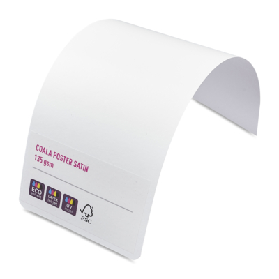 Papier Coala Poster Satin Blanc Impression : Solvent/Latex/UV 135 g/m² 1372 mm x 61 m