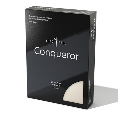 Papier Conqueror CX22 Diamond White avec filigrane 100g/m² 210mm x 297mm Paquet de 500 feuilles