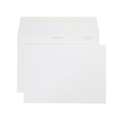 Enveloppe C5 Conqueror Wove Diamond White 120g/m², avec fourreau Boîte de 250 pièces