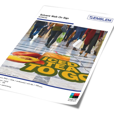 EMBLEM SOWOS - Film monomère blanc pour publicité au sol