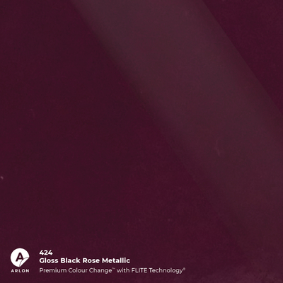 Vinyles coulés Premium Arlon Premium Colour Change 424 Gloss Black Rose Metal brillant FLITE Technology™ 80µm 1524 mm x 25 m